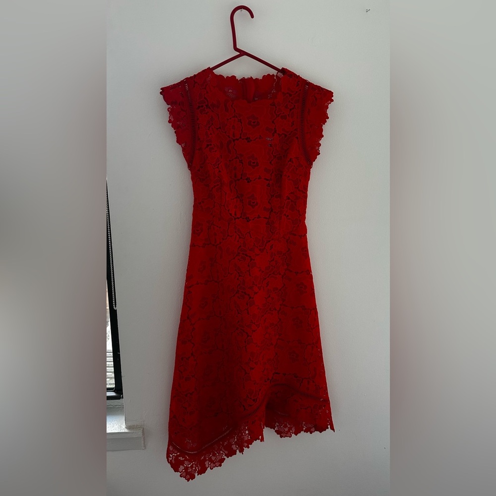 Reiss red lace “Lucy” dress